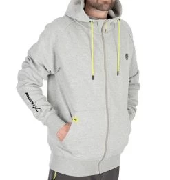 Matrix Black Edition Full Zip Hoody Marl Grey/Lime