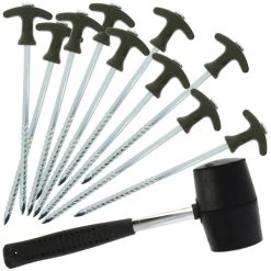 NGT Bivvy Peg Set With 10 Tent Pegs And Mallet -Ultimate Store e649478e9c64dd32